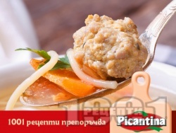 Класическа бистра супа топчета със свинска кайма, ориз, картофи и фиде (оригинална рецепта) - снимка на рецептата